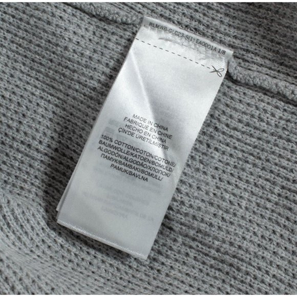 Lauren Ralph Lauren Womens Size Large Waffle Knit Grey Hoody Pullover Minimalist - Picture 5 of 6